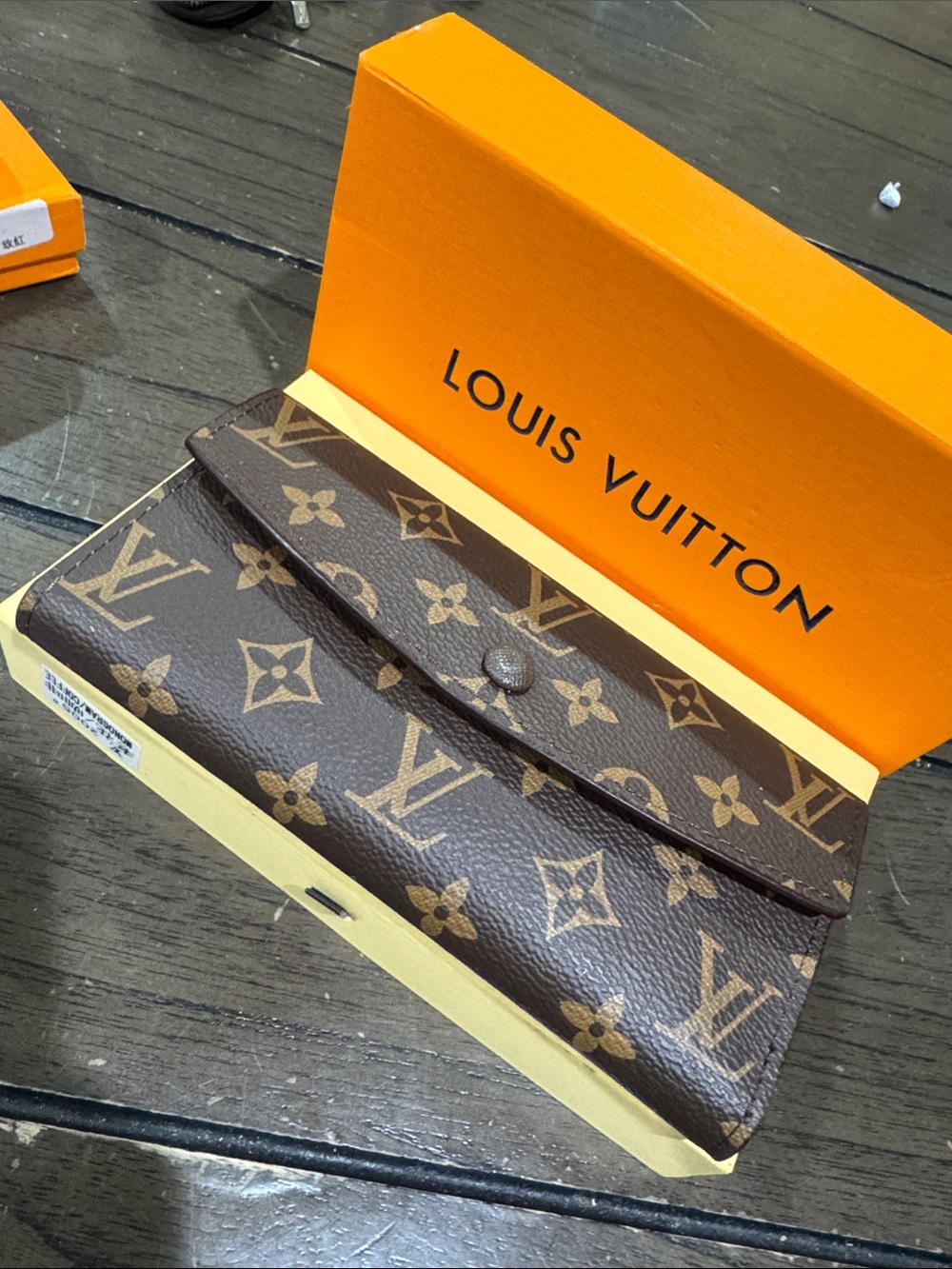 Monogram Continental Wallet - Brown & Gold
